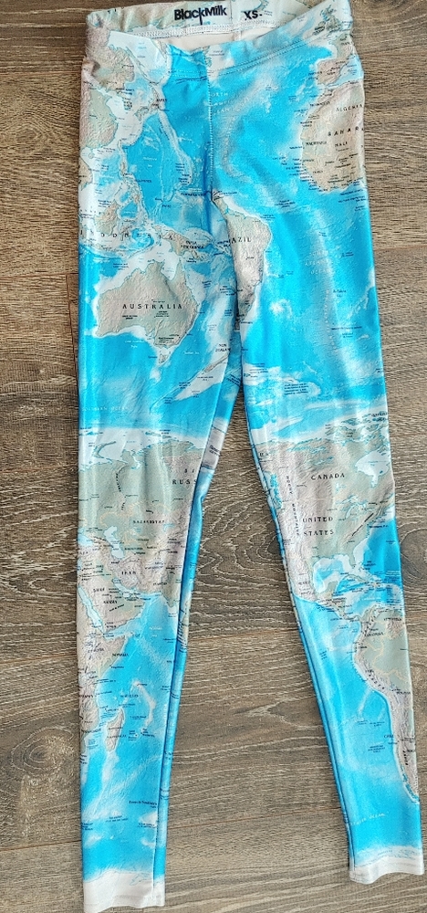 Blackmilk World Maps Leggings
